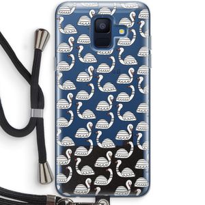 Zwanen: Samsung Galaxy A6 (2018) Transparant Hoesje met koord