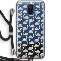 Zwanen: Samsung Galaxy A6 (2018) Transparant Hoesje met koord