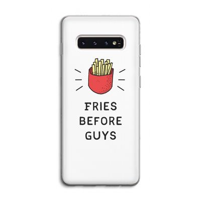 Fries before guys: Samsung Galaxy S10 4G Transparant Hoesje