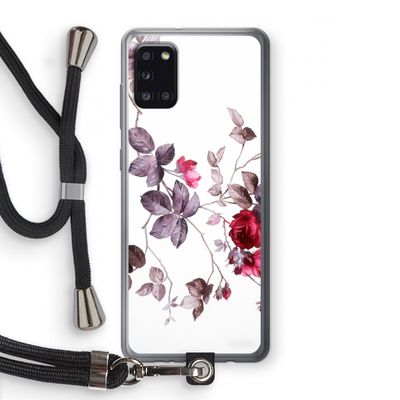 Mooie bloemen: Samsung Galaxy A31 Transparant Hoesje met koord