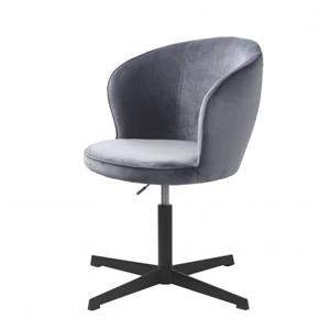 Nordic Home Arvid bureau armstoel - velvet - grijs