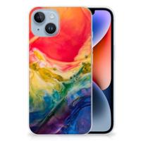 Smartphone hoesje Apple iPhone 14 Watercolor Dark