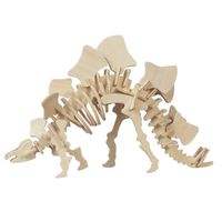 Houten 3D puzzel stegosaurus dinosaurus 23 cm - 3D puzzels