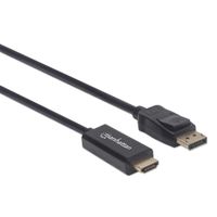 Manhattan 153188 DisplayPort-kabel DisplayPort / HDMI Adapterkabel DisplayPort-stekker, HDMI-A-stekker 3.00 m Zwart - thumbnail