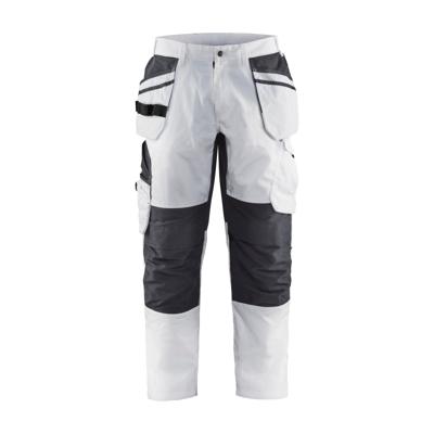 Blåkläder Schilderswerkbroek met stretch en spijkerzakken 10961033 | Wit/Donkergrijs | Maat 58 - 7330509658963