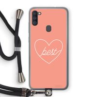 Best heart: Samsung Galaxy A11 Transparant Hoesje met koord