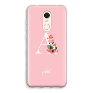 Pink Bouquet: Xiaomi Redmi 5 Transparant Hoesje