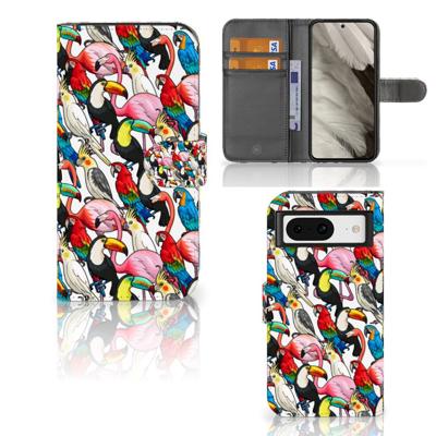 Google Pixel 8 | Telefoonhoesje | Met pasjeshouder | Birds