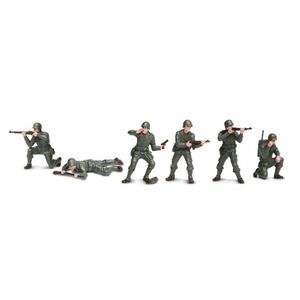 Plastic speelgoed figuren soldaten 6 stuks