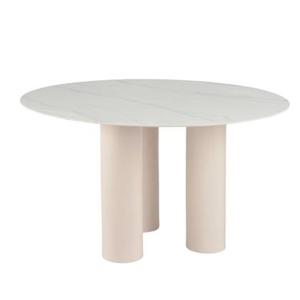 Giga Meubel - Eettafel Rond Keramisch Wit 130cm - Wout