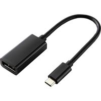 Renkforce RF-4613070 USB-C-displaykabel USB-C / DisplayPort Adapterkabel USB-C stekker, DisplayPort-bus 0.14 m Zwart DisplayPort 1.2