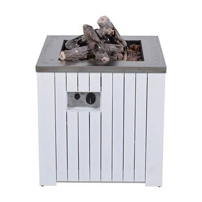 Cozy Living sfeerhaard Faro mat white aluminium 80x80 cm - Garden impressions