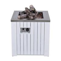 Cozy Living sfeerhaard Faro mat white aluminium 80x80 cm - Garden impressions