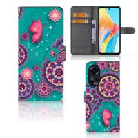 OPPO A98 5G Hoesje Cirkels en Vlinders