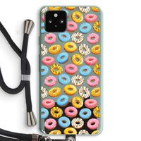 Pink donuts: Pixel 5a 5G Transparant Hoesje met koord