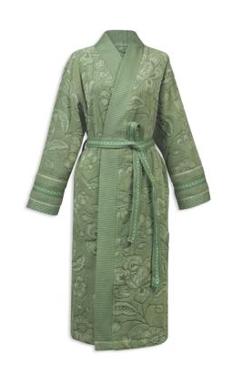 Pip Studio Pip Studio Jasmin Jacquard Bathrobe Groen XL