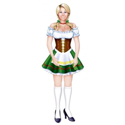 Fraulein Oktoberfest wanddecoratie 90 cm