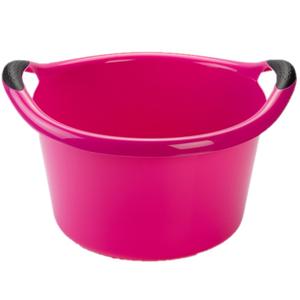 Plastic Forte Afwasbak - Set van 2x stuks - 15L - roze - 42 x 40 x 25 cm - met handvatten - teiltje