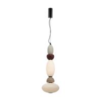 By-Boo Hanglamp 'Garca' Verticaal, Keramiek en glas