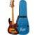 Flight Rock Series Mini JB Bass Sunburst compacte elektrische basgitaar met gigbag