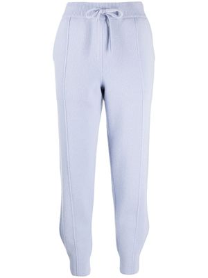 Pringle of Scotland pantalon de jogging en maille à lien de resserrage - Bleu