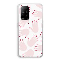 Hands pink: Oppo A95 5G Transparant Hoesje