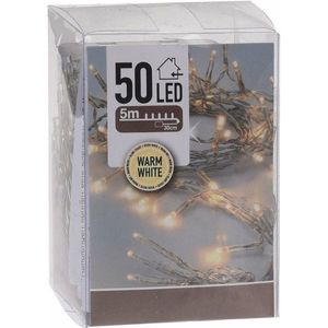 Kerstverlichting - op batterij - warm wit - 50 LED lampjes - 5 meter