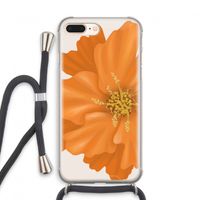 Orange Ellila flower: iPhone 7 PLUS Transparant Hoesje met koord