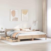 Bedframe zonder matras massief grenenhout 180x200 cm