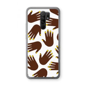 Hands dark: Xiaomi Redmi 9 Transparant Hoesje