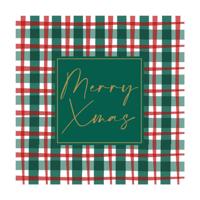 Duni servetten xmas check 24x24cm