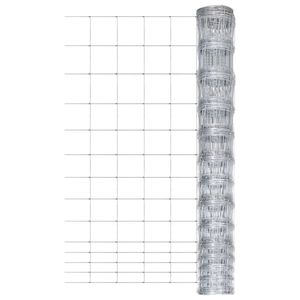 VidaXL Hek 50 m 150 cm gegalvaniseerd staal zilverkleurig