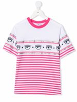 Chiara Ferragni Kids t-shirt à rayures - Blanc - thumbnail