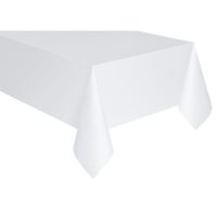 Tafelkleed/tafellaken - wit - 140 x 170 cm - polyester - Bruiloft tafelkleden
