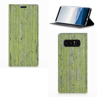 Samsung Galaxy Note 8 Book Wallet Case Green Wood - thumbnail