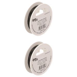 2x rollen nylon hobby draad zwart 0.25 mm x 50 meter