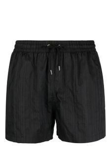 Paul Smith short de bain à rayures en jacquard - Noir