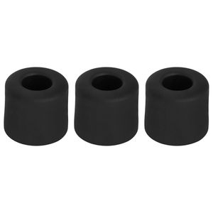 Deurbuffer - 3x - deurstopper - zwart - rubber - 30 x 25 mm - schroefbevestiging