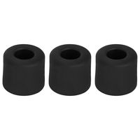 Deurbuffer - 3x - deurstopper - zwart - rubber - 30 x 25 mm - schroefbevestiging