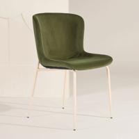 Nohr Eetkamerstoel 'Artesha' Velvet, kleur Groen