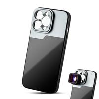 MOJOGEAR 17mm lens case voor iPhone 13 en 14 - Zwart/Grijs - thumbnail