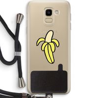 Banana: Samsung Galaxy J6 (2018) Transparant Hoesje met koord