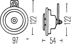 Hoorn M26 12V 66W 115dB 335Hz 40st 3AL002952867