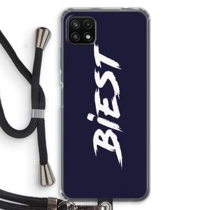 Biest: Samsung Galaxy A22 5G Transparant Hoesje met koord