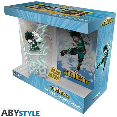 My Hero Academia - XXL Glass + Pin + Pocket Notebook Gift Set