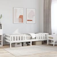 Bedframe zonder matras massief grenenhout wit 80x200 cm