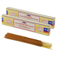 Satya Nag Champa wierrook stokjes Witte Salie geur - 30x - Lichaam in balans - Meditatie