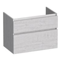 Brauer Delight Wavy - Onderkast - 80 cm - met 2 Softclose Lades Greeploos en 1 Sifon Uitsparing - Forest Seashell