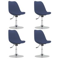 The Living Store Eetkamerstoelen - Eetkamerstoel - Blauw - 49 x 45 x (81-93) cm - Schuim vulling