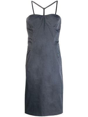 Versace Pre-Owned robe bustier mi-longue - Gris